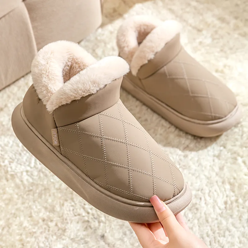 Le Drag Cotton Slippers Light Gray/Light Coffee/Camel/Apricot/Brown-5