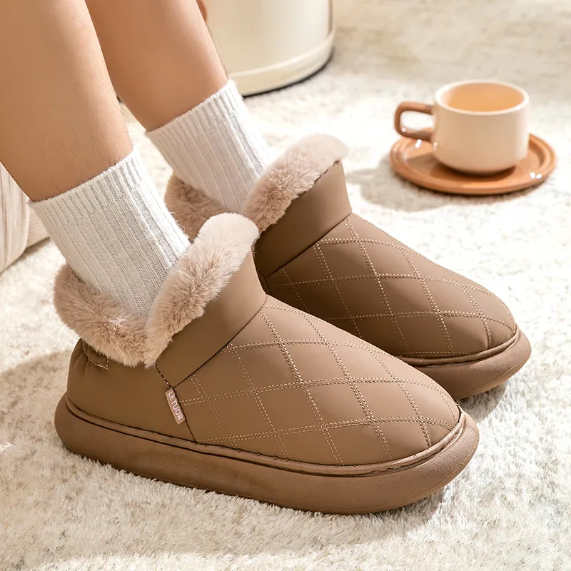 Le Drag Cotton Slippers Light Gray/Light Coffee/Camel/Apricot/Brown-8