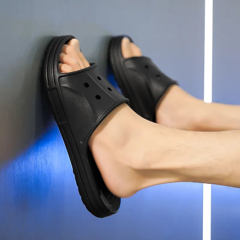Le Drag Home Slippers Black/White/Khaki/Brown-3