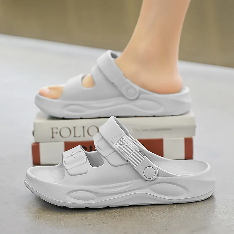 Le Drag Sandal Slippers Light Gray-2