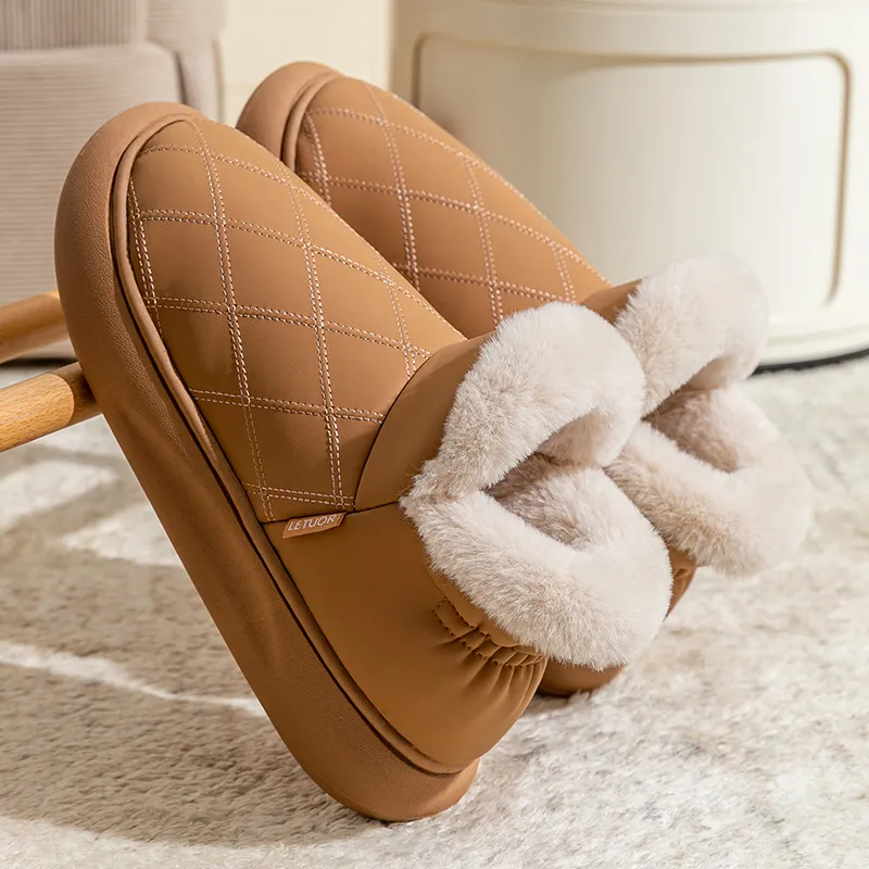 Le Drag Cotton Slippers Light Gray/Light Coffee/Camel/Apricot/Brown-13