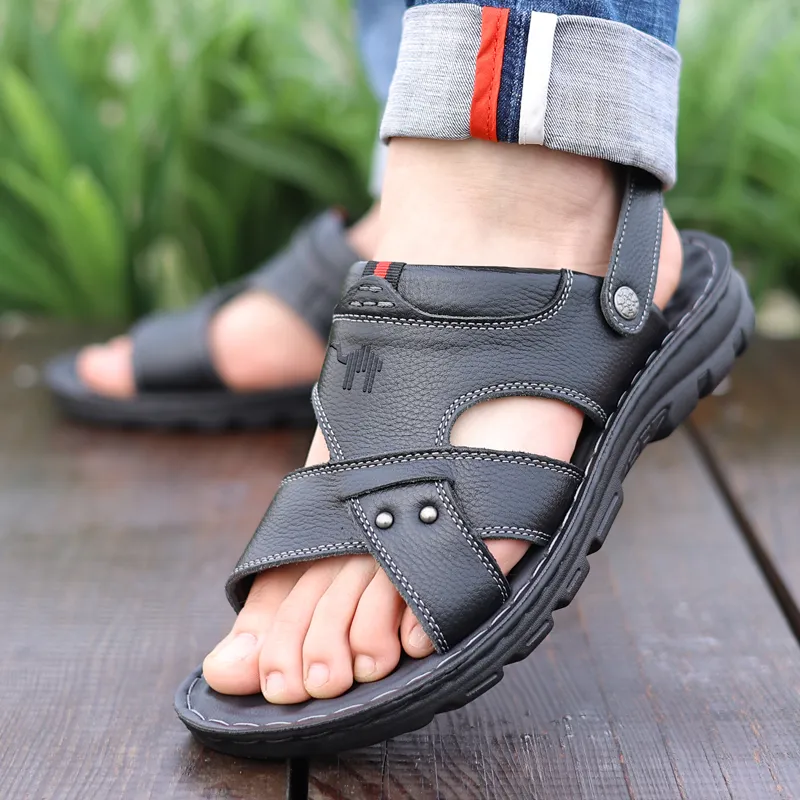 Pilot The Camel Refreshing Summer Roman Sandals Low Heel Men's-8