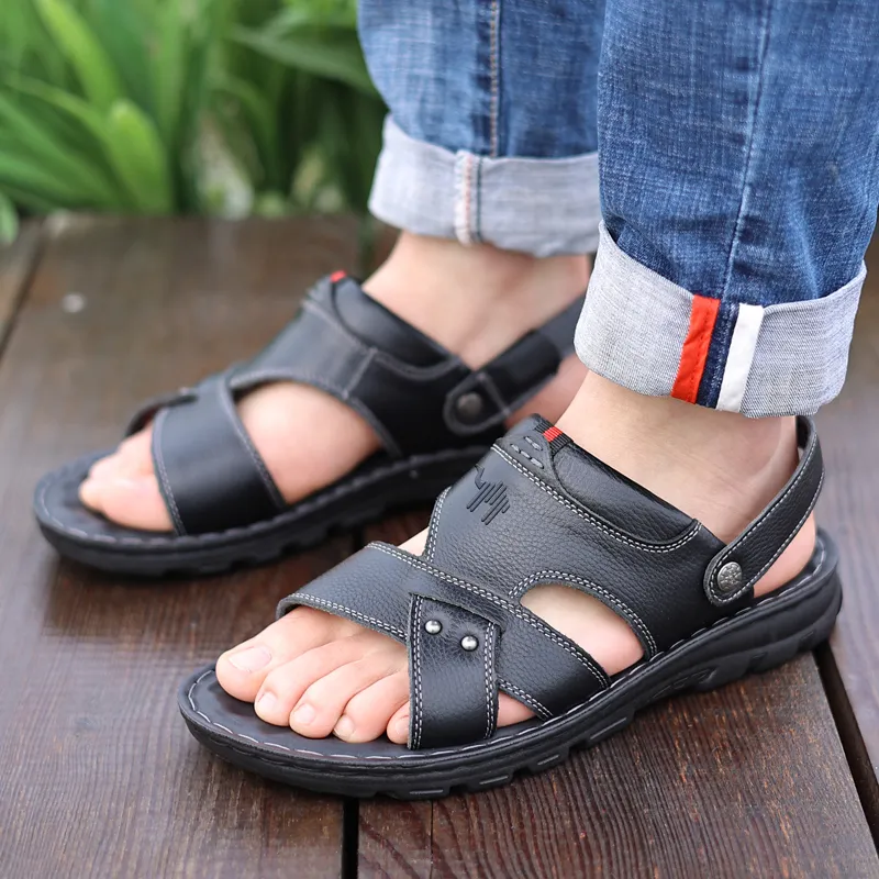 Pilot The Camel Refreshing Summer Roman Sandals Low Heel Men's-9
