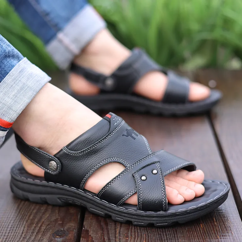 Pilot The Camel Refreshing Summer Roman Sandals Low Heel Men's-11