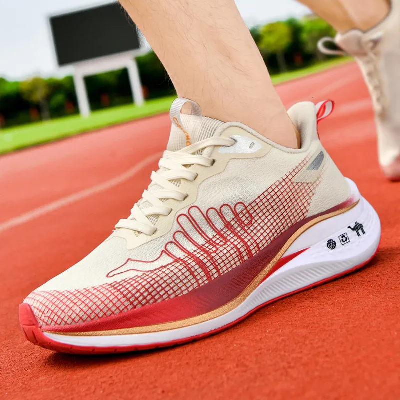 Pilot The Camel Breathable Coverage Rebound Low Top Running Shoes Men's-27