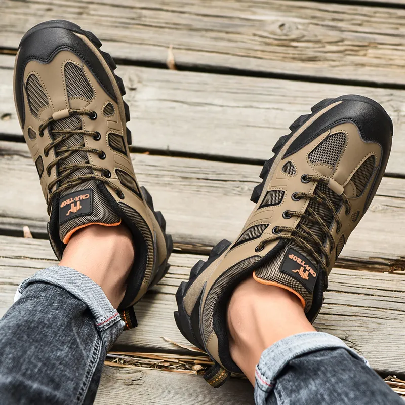 Pilot The Camel Slip Resistant, Abrasion Resistant, Waterproof Low Top Outdoor Shoes Men's-42