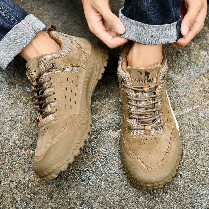 Pilot The Camel Anti-Slip And Wear-Resistant Coverage Low-Top Hiking Shoes Men's-17