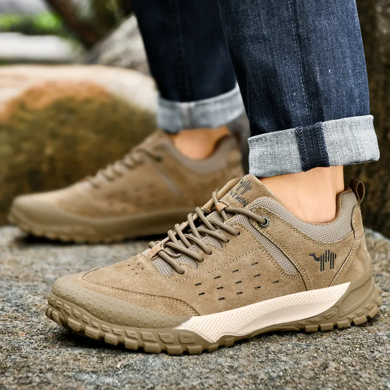 Pilot The Camel Anti-Slip And Wear-Resistant Coverage Low-Top Hiking Shoes Men's-11
