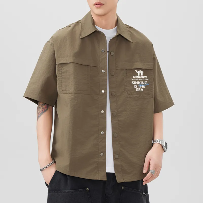 Pilot the camel Shirts Men-6