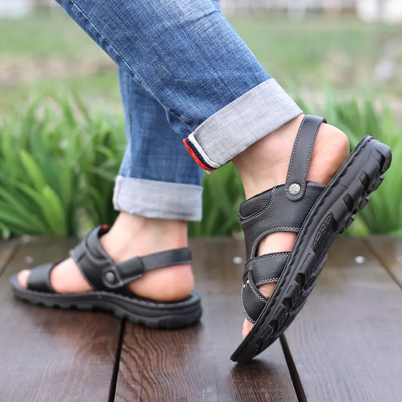 Pilot The Camel Refreshing Summer Roman Sandals Low Heel Men's-10