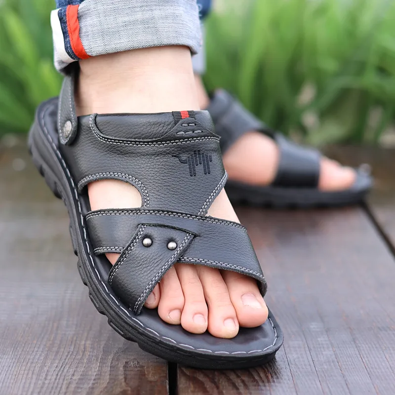 Pilot The Camel Refreshing Summer Roman Sandals Low Heel Men's-6