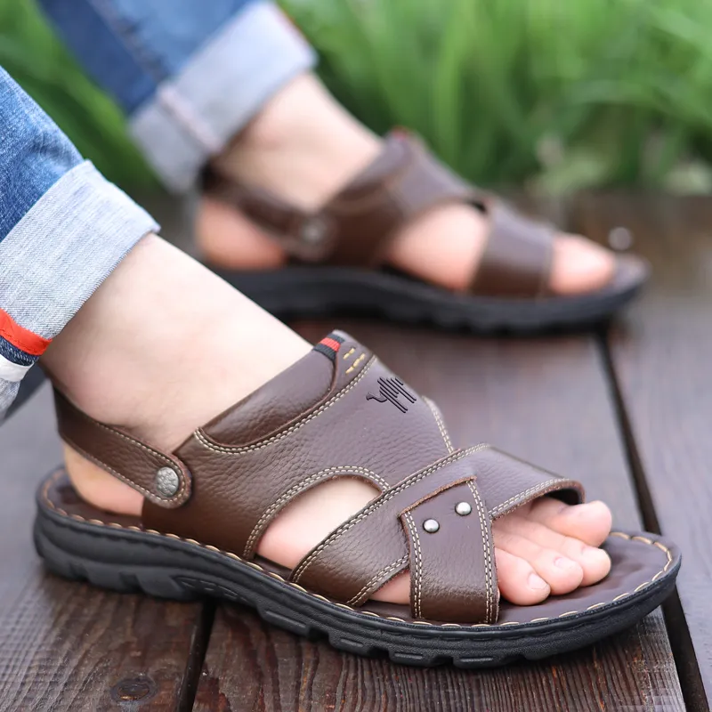Pilot The Camel Refreshing Summer Roman Sandals Low Heel Men's-24