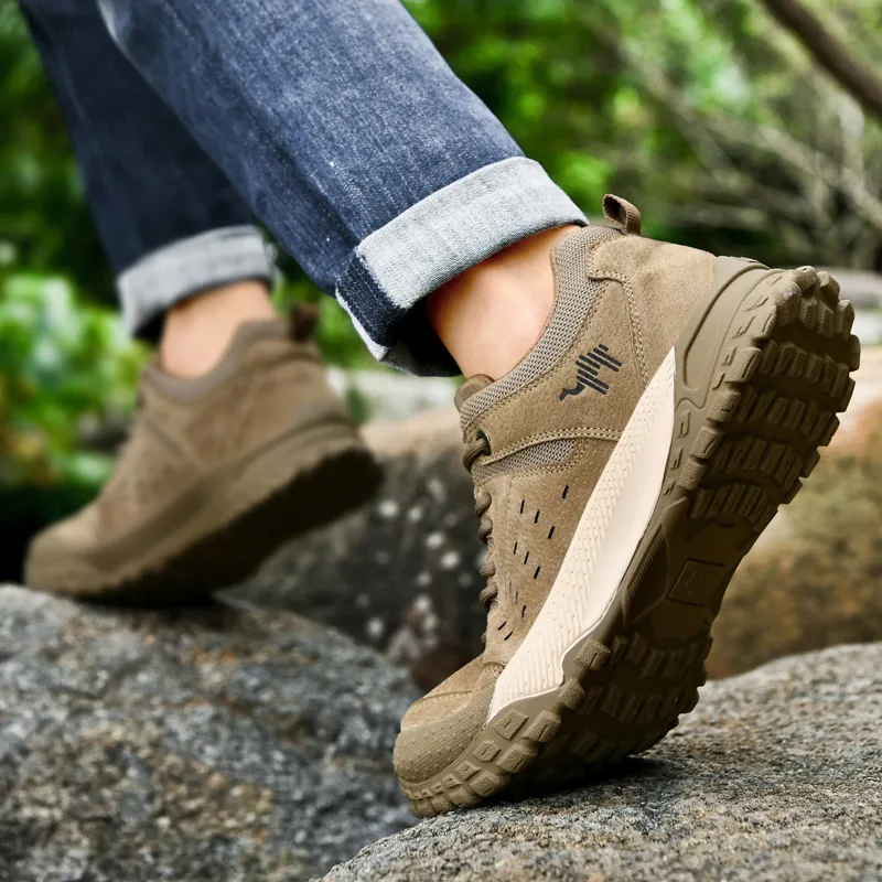 Pilot The Camel Anti-Slip And Wear-Resistant Coverage Low-Top Hiking Shoes Men's-15