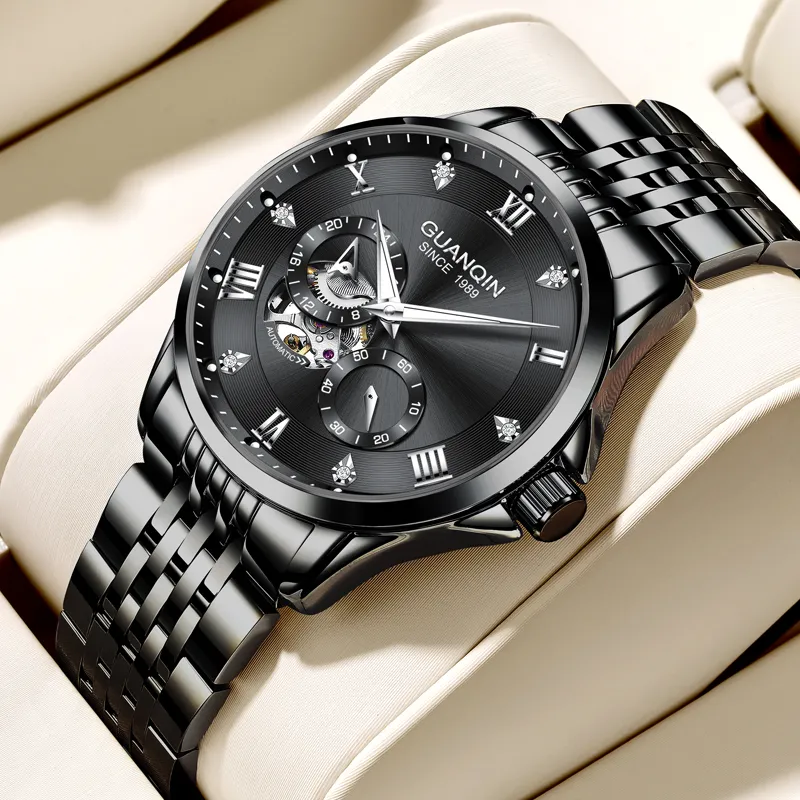 GUANQIN Super Player Collection Mechanical Movement Steel Strap Watch Men's Watches White Dial-27