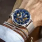Silver Case Blue Dial Net Bag[Packaging+Belt]