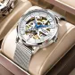 Silver Case White Dial Net Bag[Packaging+Belt]