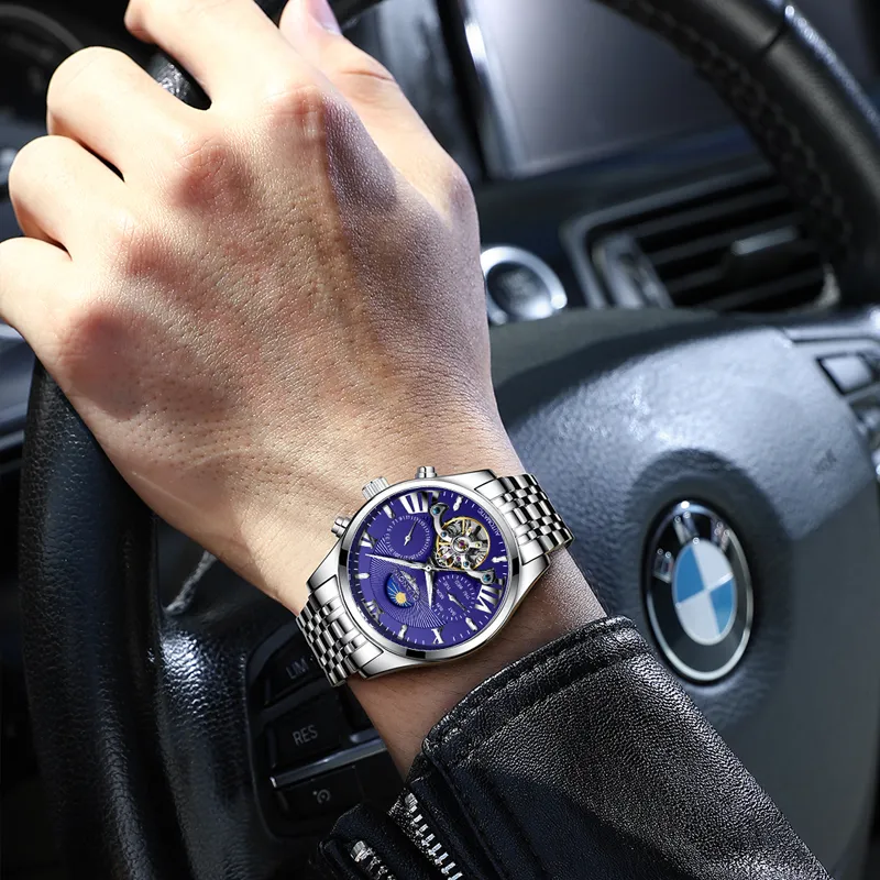 GUANQIN Ruidong Collection Automatic Mechanical Movement Steel Strap Watch Men's Watches White Dial-20