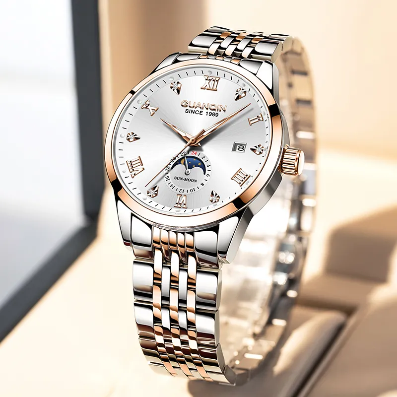 GUANQIN Master Collection Automatic Mechanical Movement Stainless Steel Watchband Watch Men's Watches Gray Dial-19