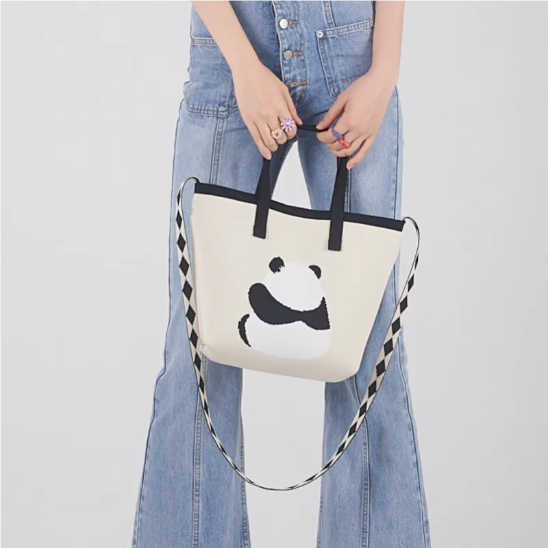 Usual Unusual Polyester Tote Bag, Shopping Bag, Crossbody Bag, One Shoulder Handbag Small Size Women's Apricot-1