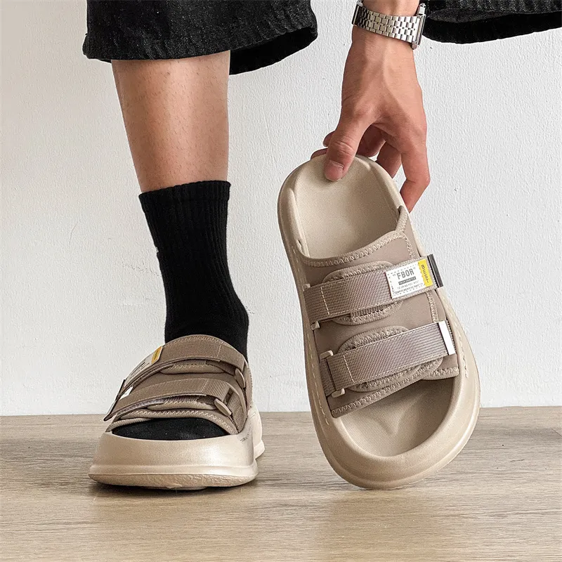 Year By Year Stitching Slip Resistant Abrasion Resistant Slide Slippers Men's-12