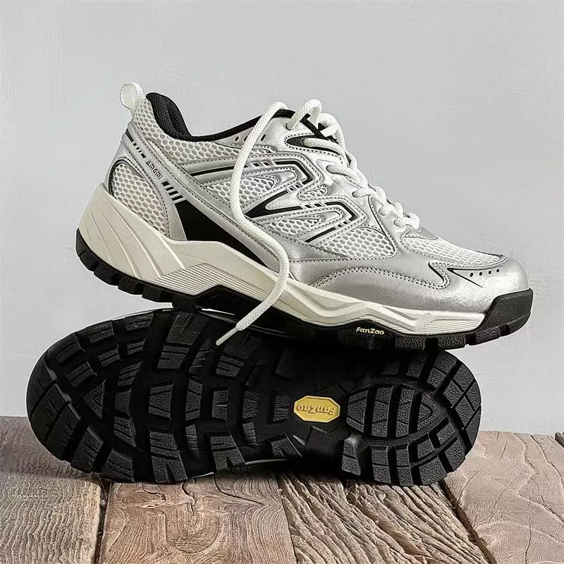Year By Year Low Top Chunky Sneakers Unisex Gray-7