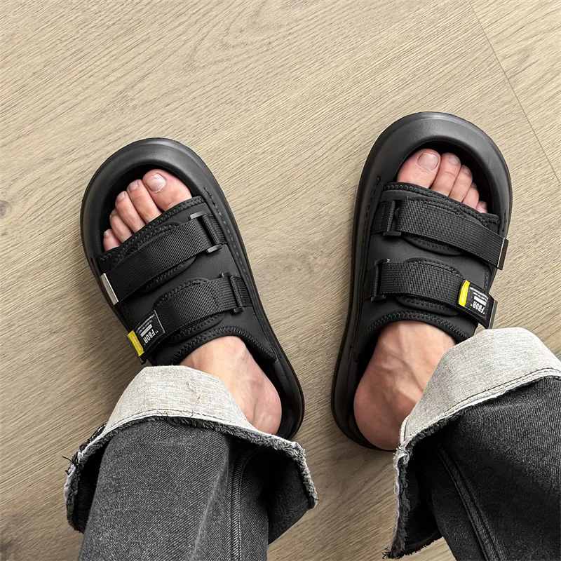 Year By Year Stitching Slip Resistant Abrasion Resistant Slide Slippers Men's-4