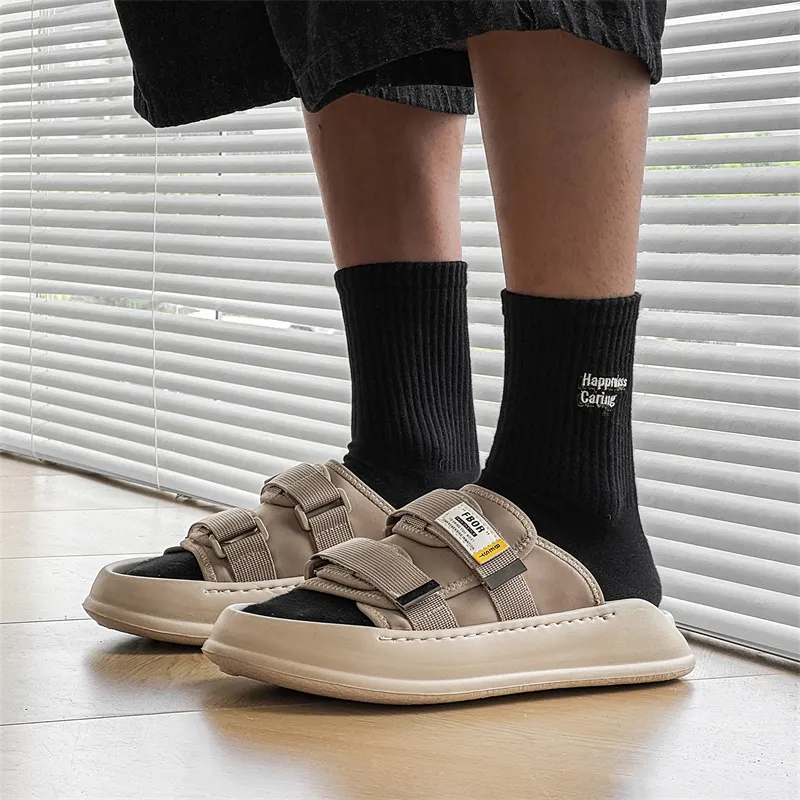 Year By Year Stitching Slip Resistant Abrasion Resistant Slide Slippers Men's-10