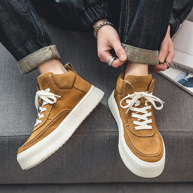 Year By Year Slip Resistant High Top Skateboard Shoes Men's-4