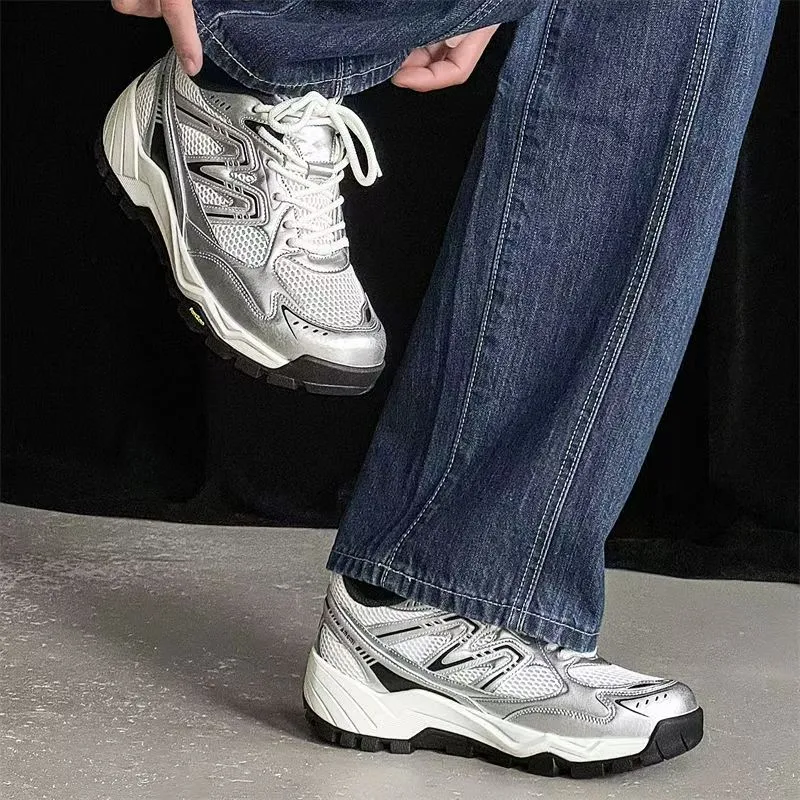 Year By Year Low Top Chunky Sneakers Unisex Gray-6