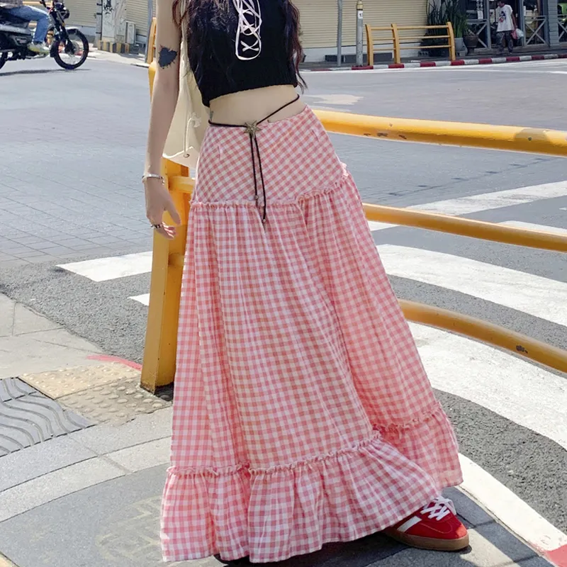 MJB Casual Long Skirts Women's Red-6
