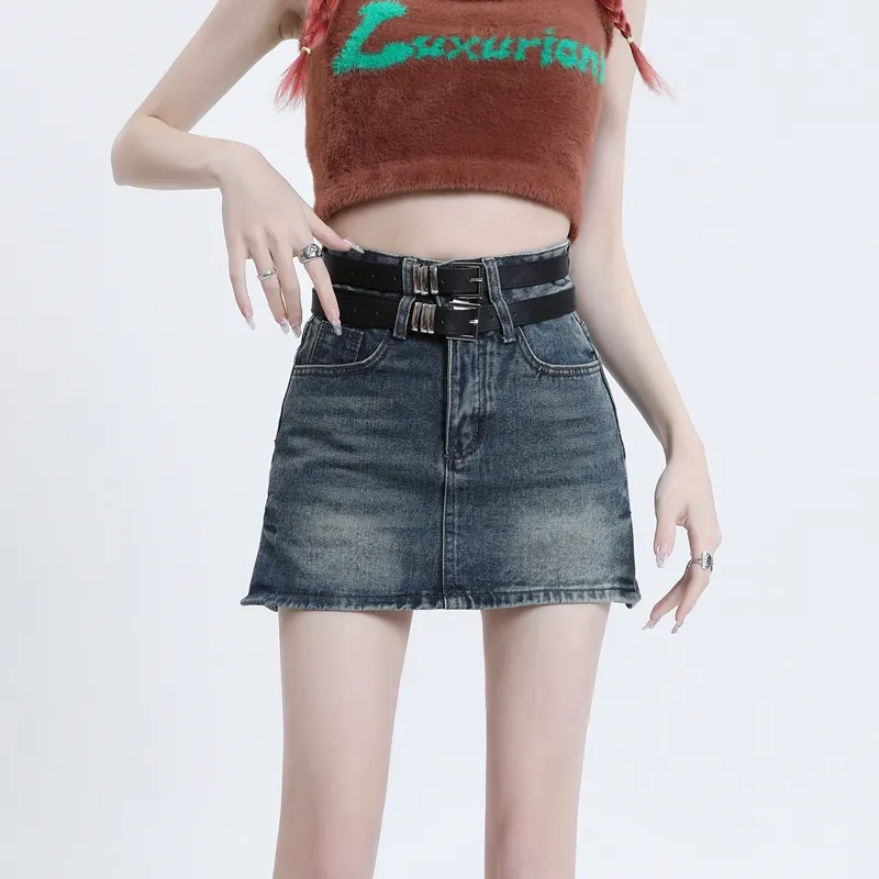 MJB Denim Short Skirts Women's Blue-2
