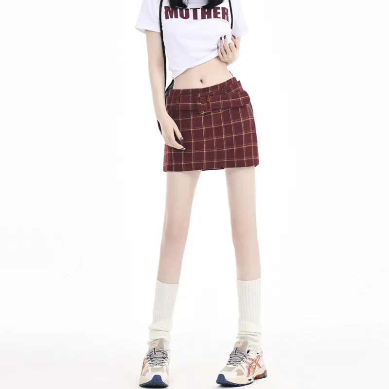 MJB Casual Short Skirts Women's Red-2