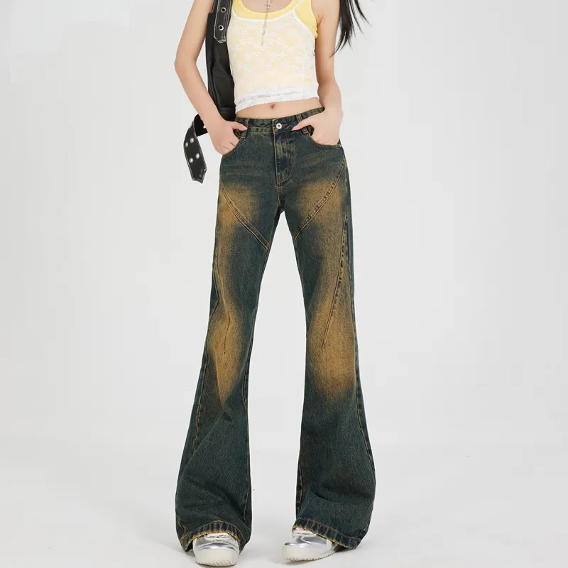 MJB Jeans Women's Yellow Mud Stain-2