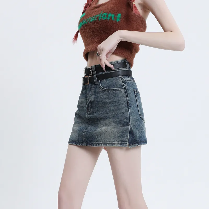 MJB Denim Short Skirts Women's Blue-1