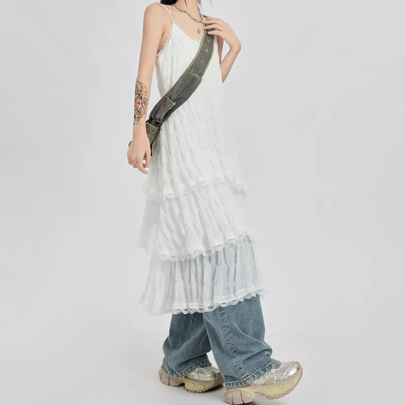MJB Slip Dresses Women's White-4