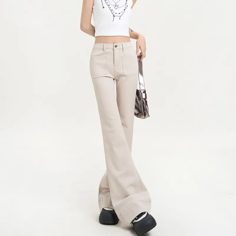 MJB Jeans Women's Beige Apricot-4