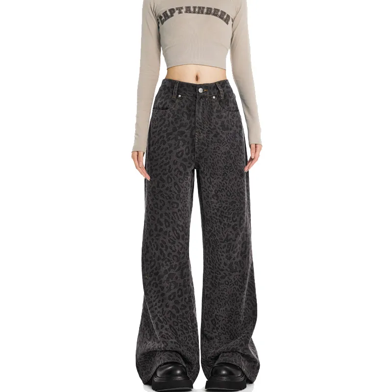 MJB Jeans Women's Black Gray Leopard Print-2
