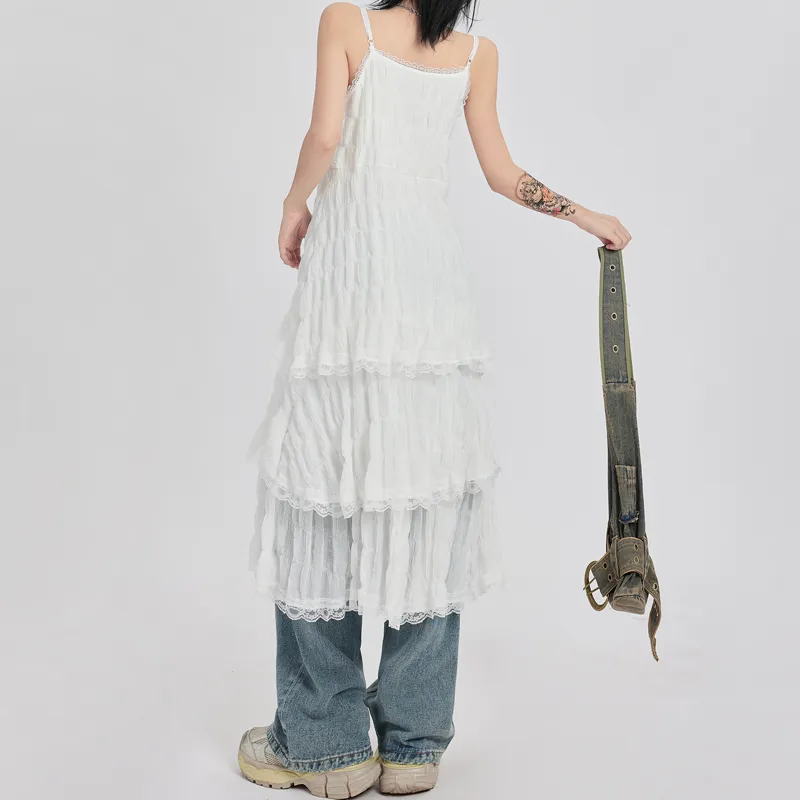 MJB Slip Dresses Women's White-5