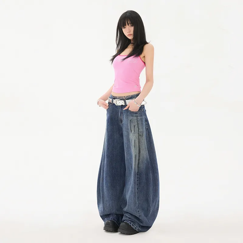 MJB Jeans Women's Dirty Dyed Blue Denim-5