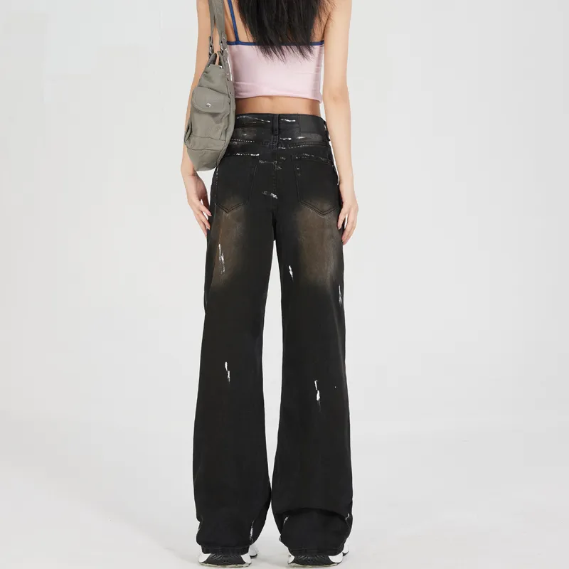 MJB Jeans Women's Dirty Dyed Black-4