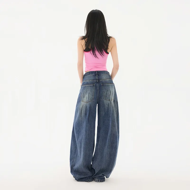 MJB Jeans Women's Dirty Dyed Blue Denim-4