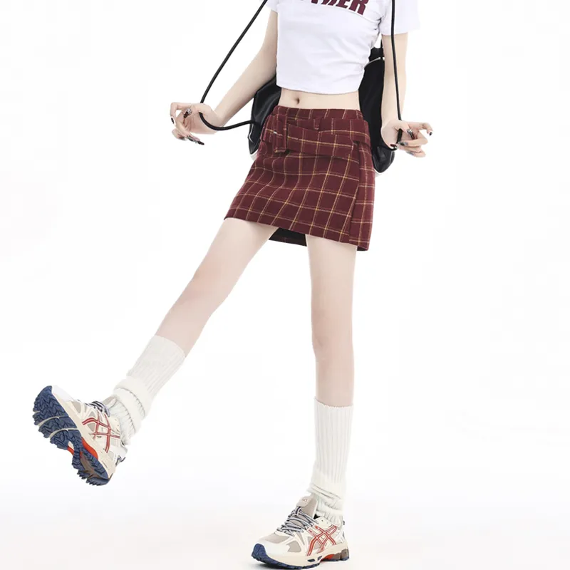 MJB Casual Short Skirts Women's Red-6