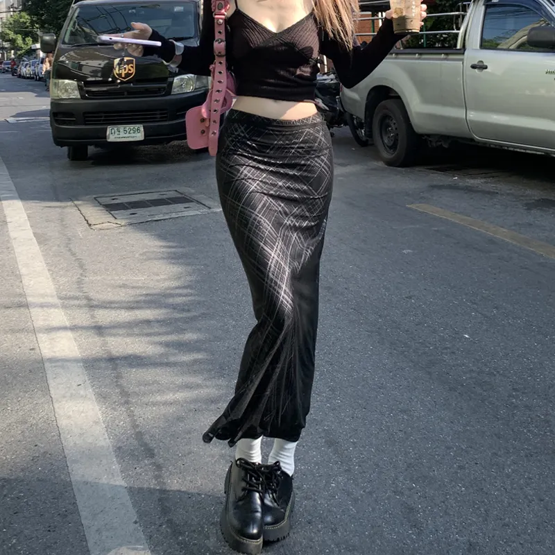 MJB Casual Long Skirts Women's Black-4