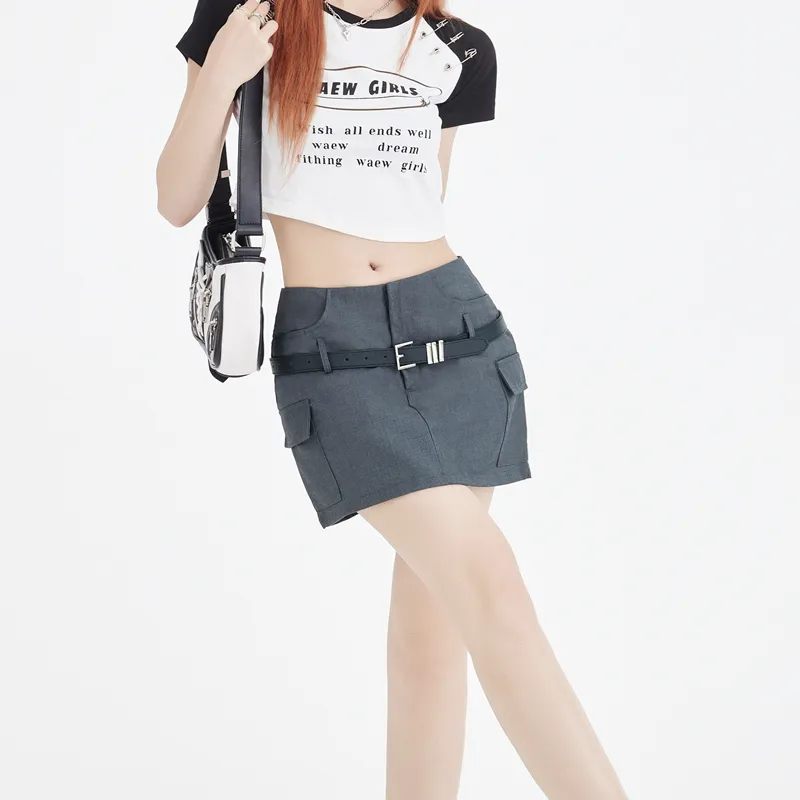 MJB Cargo Short Skirts Women's Gray-4