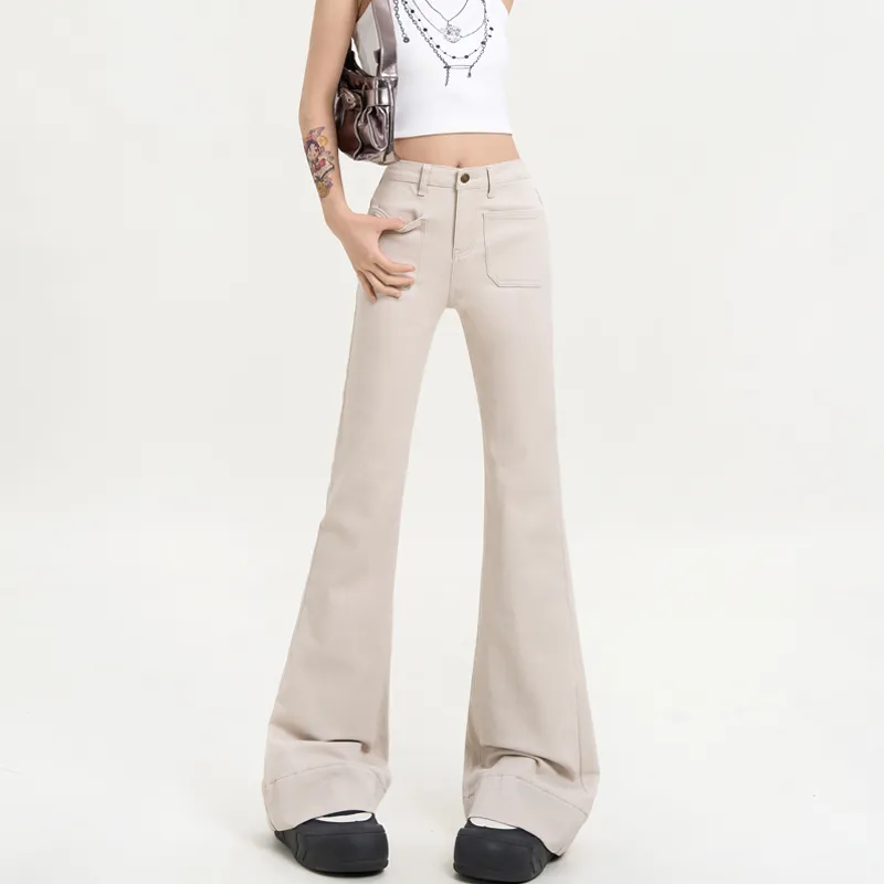 MJB Jeans Women's Beige Apricot-5