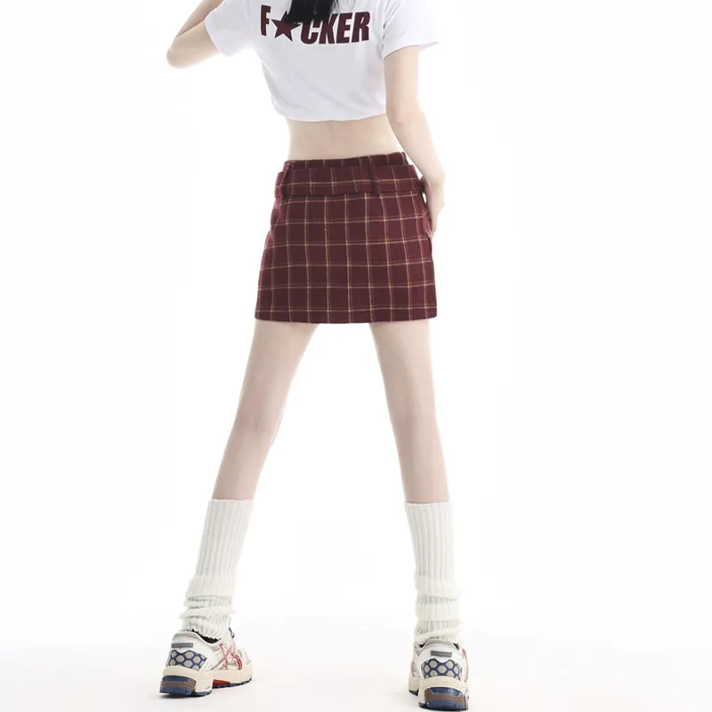 MJB Casual Short Skirts Women's Red-3