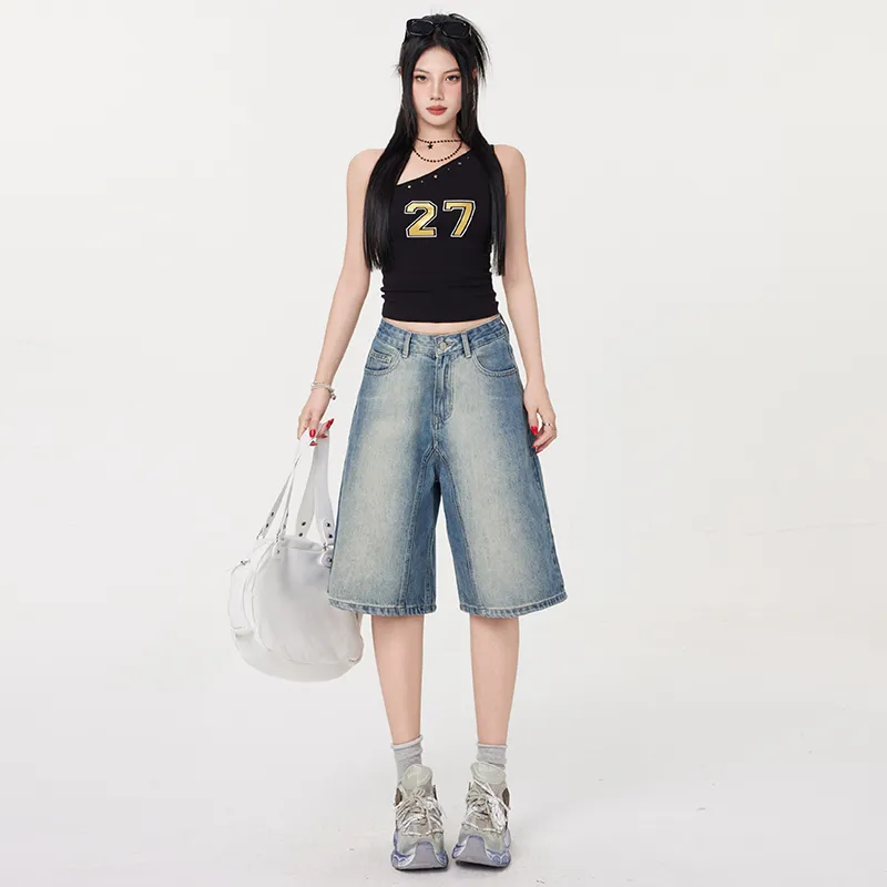 MJB Denim Shorts Women's Washed Blue-2