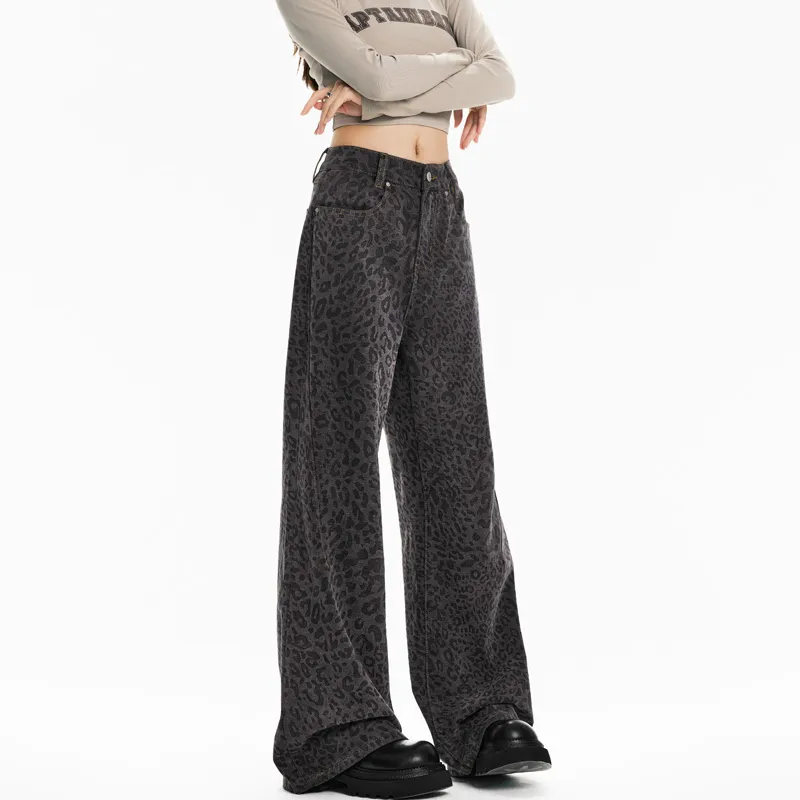 MJB Jeans Women's Black Gray Leopard Print-3