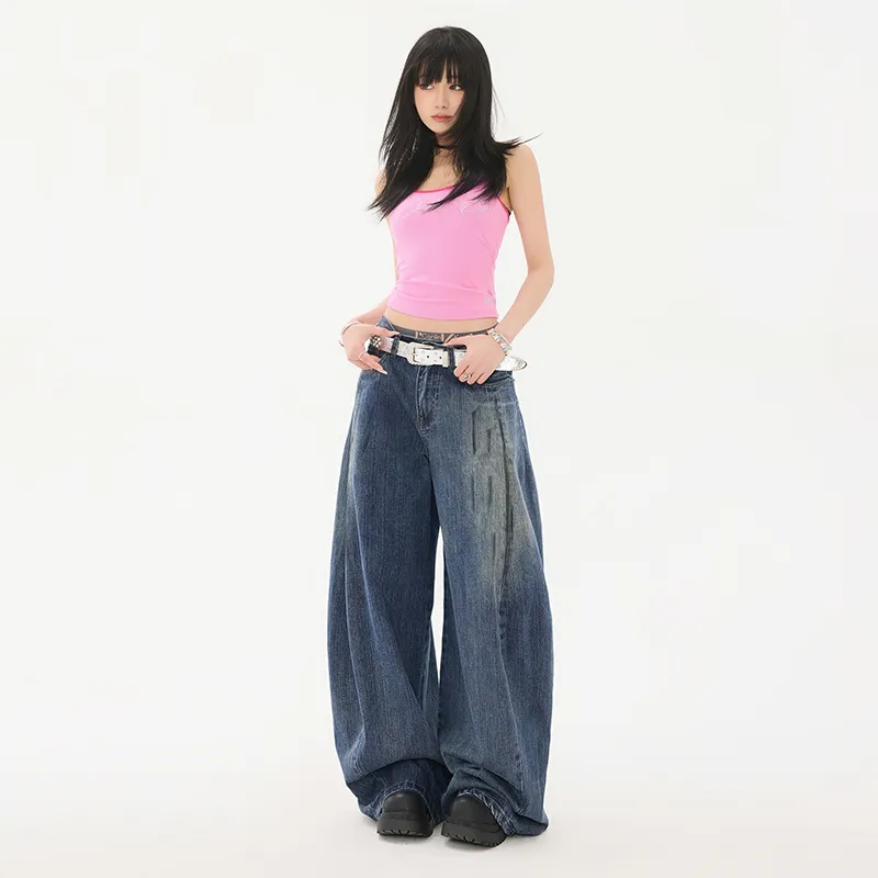 MJB Jeans Women's Dirty Dyed Blue Denim-6