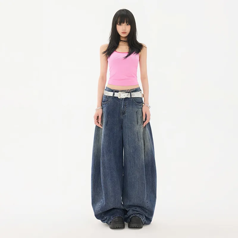 MJB Jeans Women's Dirty Dyed Blue Denim-2